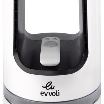 Evvoli Bladeless Pure Cool Fan And Air Purifier With True Hepa Filter And Remote Controlled, Large Size, 12 Speed, Removes Allergens, Pollutants, Dust, Mold, Vocs, Night Light, Low Noise, EVPF-50W