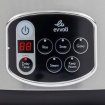 Evvoli Multi-Functional, Non Stick Rice And Grain Cooker, 650W, 1.8 L, EVKA-RC5005B, Silver