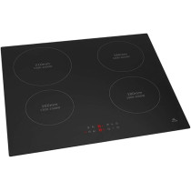 Evvoli Built-In Induction Hob, 4 Burners, Soft Touch Control With 9 Stage Power Setting And Safety Switch, EVBI-IH604B, Black