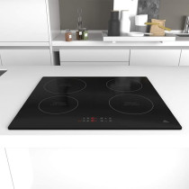 Evvoli Built-In Induction Hob, 4 Burners, Soft Touch Control With 9 Stage Power Setting And Safety Switch, EVBI-IH604B, Black