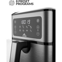 Evvoli Air Fryer 5.5 Liters With Digital Control Panel Display, 8 Preset Programs And Built-In Preheat Function, 1700W, EVKA-AF5508D