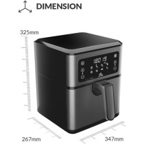 Evvoli Air Fryer 5.5 Liters With Digital Control Panel Display, 8 Preset Programs And Built-In Preheat Function, 1700W, EVKA-AF5508D
