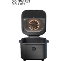 Evvoli Air Fryer 8 Liters With Digital Control Panel Display, 8 Preset Programs And Juicy And Crispy Options 1650W, EVKA-AF8008D, Black