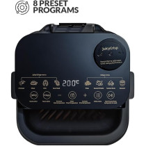 Evvoli Air Fryer 8 Liters With Digital Control Panel Display, 8 Preset Programs And Juicy And Crispy Options 1650W, EVKA-AF8008D, Black