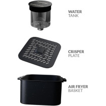 Evvoli Air Fryer 8 Liters With Digital Control Panel Display, 8 Preset Programs And Juicy And Crispy Options 1650W, EVKA-AF8008D, Black