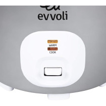 Evvoli Rice Cooker, 4.5 Liters, Non-Stick Pot, One-Touch Operation, Auto Keep Warm, Spatula And Measure Cup Included, EVKA-RC4501S
