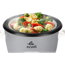Evvoli Rice Cooker, 4.5 Liters, Non-Stick Pot, One-Touch Operation, Auto Keep Warm, Spatula And Measure Cup Included, EVKA-RC4501S