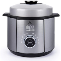 Evvoli 10 In 1 Multi-Use Programmable Pressure Cooker 6 Litter 10 Cook Settings 1100W With 15 Smart Safety Protection Modules, Silver, EVKA-PC6010S