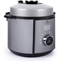 Evvoli 10 In 1 Multi-Use Programmable Pressure Cooker 6 Litter 10 Cook Settings 1100W With 15 Smart Safety Protection Modules, Silver, EVKA-PC6010S