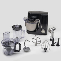 Evvoli Kitchen Machine With Extensive Accessories, 4.5L, 1100W, Black, EVKA-KM45B with 2 Years  Warranty