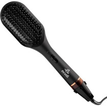  Evvoli Hair Straightening Brush, Ptc Heater, Tourmaline On Ceramic Coating, 3 Heat Setting, Black, EVHC-HB66B