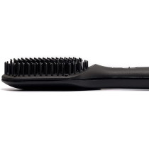  Evvoli Hair Straightening Brush, Ptc Heater, Tourmaline On Ceramic Coating, 3 Heat Setting, Black, EVHC-HB66B