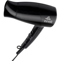 Evvoli Hair Dryer, 1500W, Powerful Dc Motor Fast Drying Hair Dryer With 4 Speeds, Foldable Handle, Black, EVHC-HD1500B
