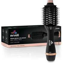 Evvoli Brush Dryer And Volumizer 3 In1, Powerful Dc Motor Fast Drying Hair Dryer With 4 X Ionic Feature And Cool Tip, 1200W, EVHC-HB1200R