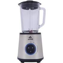 Evvoli Blender 1.5 Liters With Glass Jar High Power Premium, Ice Crusher, 1500W, Smart Program Selection Stainless Steel And Black, EVKA-BL15SB