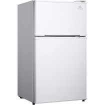 Evvoli Top Mount Refrigerator, 100 Liters, Adjustable Leg, Interior Light, Defrost Type, White, EVRFM-100LW