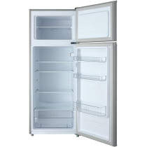 Evvoli 225 Liters Double Door Refrigerator, Silver, EVRFM-225S