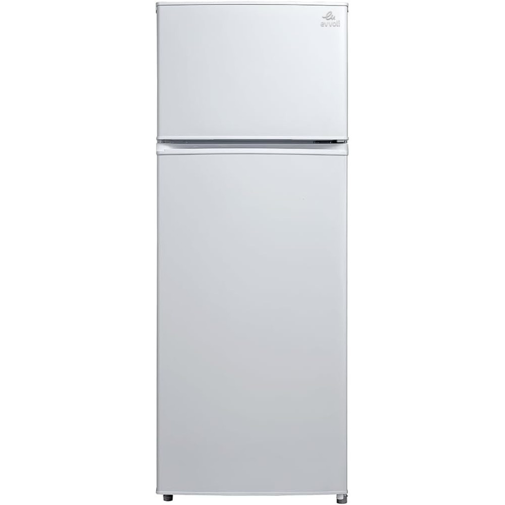 Evvoli 225 Liters Double Door Refrigerator, White, EVRFM-225W