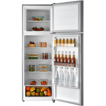 Evvoli 300 Liters Double Door Refrigerator, Silver, EVRFM-300S