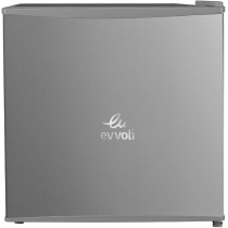 Evvoli Mini Fridge, 50 Liters, Seperated Chiller Compartment, Adjustable Leg, Reversible Door, Defrost Type, Silver, EVRFM-50S