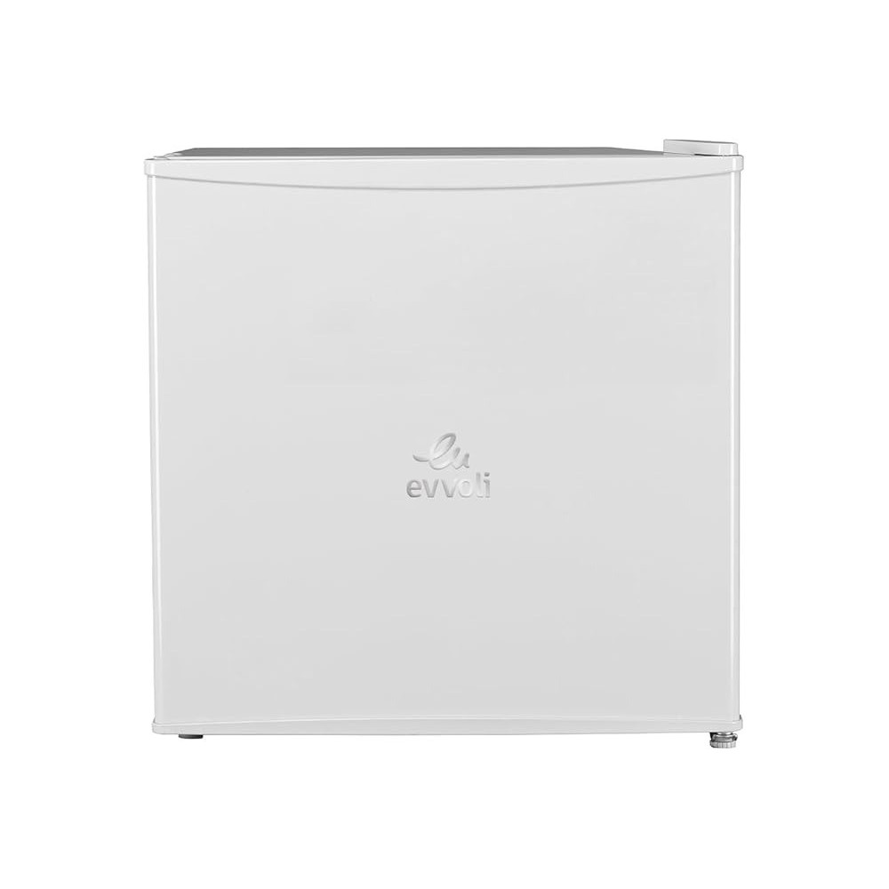 Evvoli Mini Fridge, 50 Liters, Seperated Chiller Compartment, Adjustable Leg, Reversible Door, Defrost Type, White, EVRFM-50W