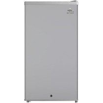 Evvoli Mini Fridge, 90 Liters, Mechanical Control, Recessed Handle, Adjustable Legs, Defrost Type, Silver, EVRFM-90LS