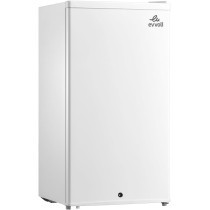 Evvoli Mini Fridge, 90 Liters, Mechanical Control, Recessed Handle, Adjustable Legs, Defrost Type, White, EVRFM-90LW