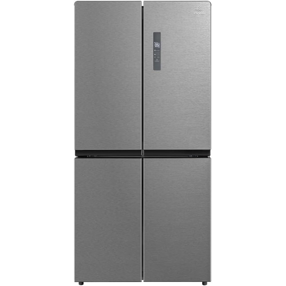 Evvoli 575 Liters French Door Refrigerator, Silver, EVRFM-F575S