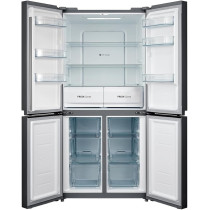 Evvoli 575 Liters French Door Refrigerator, Silver, EVRFM-F575S