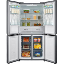 Evvoli 575 Liters French Door Refrigerator, Silver, EVRFM-F575S