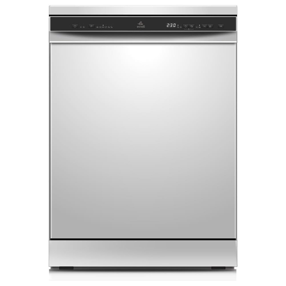 Evvoli Dishwasher 12 Place Setting, 6 Programs, 2 Rack Levels, 11 L,High Energy Efficiency, Quiet, White, EVDW-122W