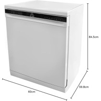 Evvoli Dishwasher 12 Place Setting, 6 Programs, 2 Rack Levels, 11 L,High Energy Efficiency, Quiet, White, EVDW-122W