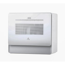 Evvoli Table Top Dishwasher, 5 Place Settings, Residual Heating Dry, Auto Door Open, Child Lock, Touch Control, EVDW-5W