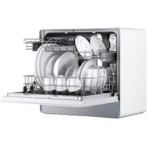Evvoli Table Top Dishwasher, 5 Place Settings, Residual Heating Dry, Auto Door Open, Child Lock, Touch Control, EVDW-5W