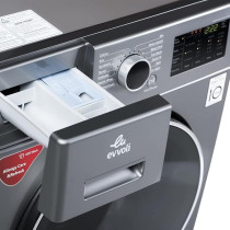 Evvoli 9Kg Front Load Fully Automatic Inverter Washing Machine, 1400 Rpm, 58 L, Silver, EVWM-FDDM-914S