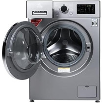 Evvoli 9Kg Front Load Fully Automatic Inverter Washing Machine, 1400 Rpm, 58 L, Silver, EVWM-FDDM-914S