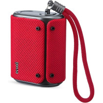 Evvoli 5 Watts Water-Resistant Indoor And Outdoor Bluetooth Speaker With A Built-In Microphone, Red, EVAUD-MB5A