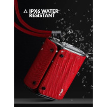Evvoli 5 Watts Water-Resistant Indoor And Outdoor Bluetooth Speaker With A Built-In Microphone, Red, EVAUD-MB5A