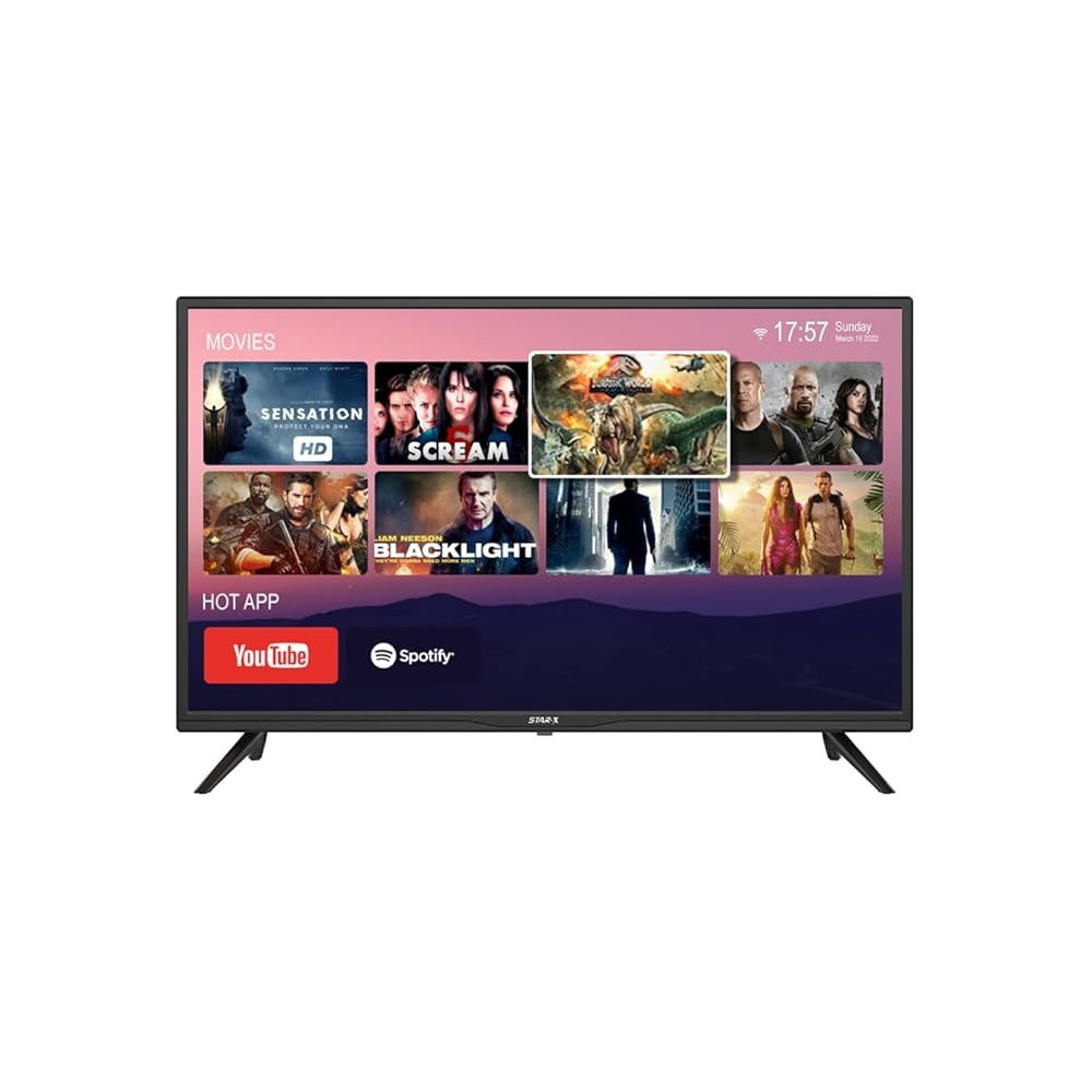 Star-X 32 Inch Smart LED TV With Built In Receiver T2/S2, HDMI, USB, Black, 32LN680G