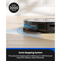 Proscenic X1 Robot Vacuum Cleaner with Mop, 3000pa, Integrated LiDAR Navigation Robot with the 2.5L Self-Emptying Technology, APP And Alexa Control for Cleaning Pet Hair/Dust/Hard Floor/Low Pile Carpet, Black, 1 Year Warranty