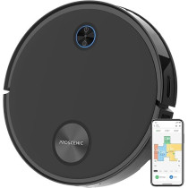 Proscenic V10 Robot Vacuum Cleaner 2 in 1 PathPro Laser Assisted Navigation Sonic Washer App/Alexa/Siri/IFTTT Control Ideal for Carpets/Floors/Pet, Black, 1 Year Warranty