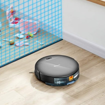 Proscenic 800T Robotic Vacuum Cleaner, Supports Alexa Voice Control And Phone App Control, Eletric Water Tank Can Control The Water Seeping Speed, Ultra Silent Wet Mopping, 350Ml Capacity, Black, 1 Year Warranty