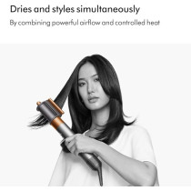 Dyson Airwrap Complete Long Curling Iron With 6 Accessories Prussian Blue/Rich Copper, HS05, Blue/Rose, 1 Year Warranty