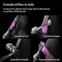 Dyson Airwrap Complete Long Curling Iron With 6 Accessories Prussian Blue/Rich Copper, HS05, Blue/Rose, 1 Year Warranty