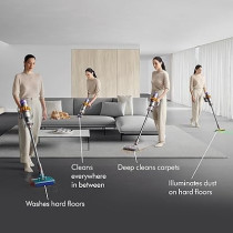 Dyson V15s Detect Submarin Vacuum Cleaner, Bagless, Silver, 1 Year Warranty