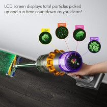 Dyson V15s Detect Submarin Vacuum Cleaner, Bagless, Silver, 1 Year Warranty