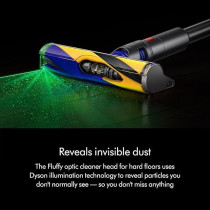Dyson V12 Detect Slim Cordless Vacuum Cleaner, Yellow/Iron, Silver, 1 Year Warranty