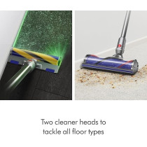 Dyson V12 Detect Slim Cordless Vacuum Cleaner, Yellow/Iron, Silver, 1 Year Warranty