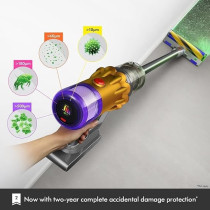 Dyson V12 Detect Slim Total Clean Cord-Free Vacuum Cleaner, 0.35 Liter, Disk, Silver, 1 Year Warranty