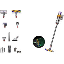 Dyson V15 Detect Absolute Cord-Free Vacuum Cleaner with 4 Attachment, Silver, 1 Year Warranty